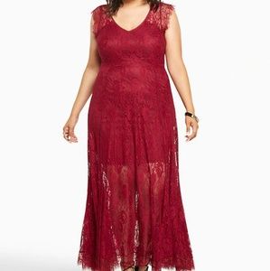 Burgundy maxi dress